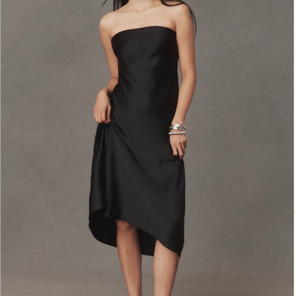 BHLDN Black Strapless Dress